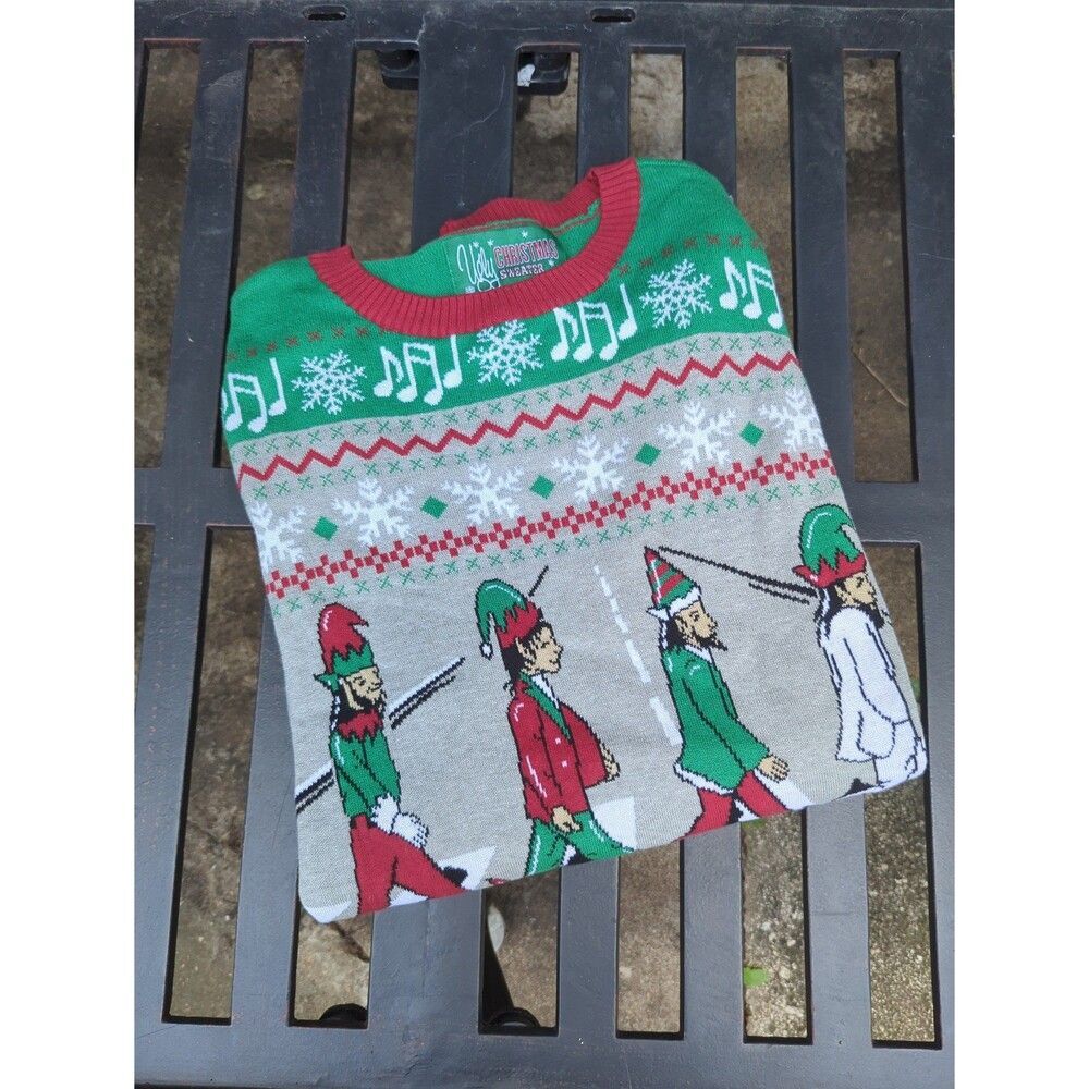 The Beatles ugly Christmas sweater brand new size large unisex LG